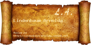 Lindenbaum Arnolda névjegykártya